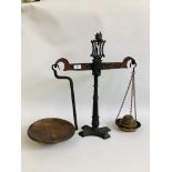 SET OF VINTAGE SCALES AND WEIGHTS,