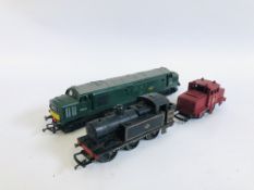 3 X HORNBY OO GAUGE LOCOMOTIVES INCLUDING 47606 AND 4983 WITH TENDER