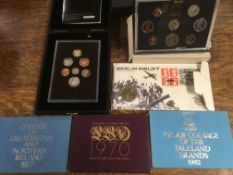 GB PROOF COIN SETS, 1970, 1977, 1983, 2008,
