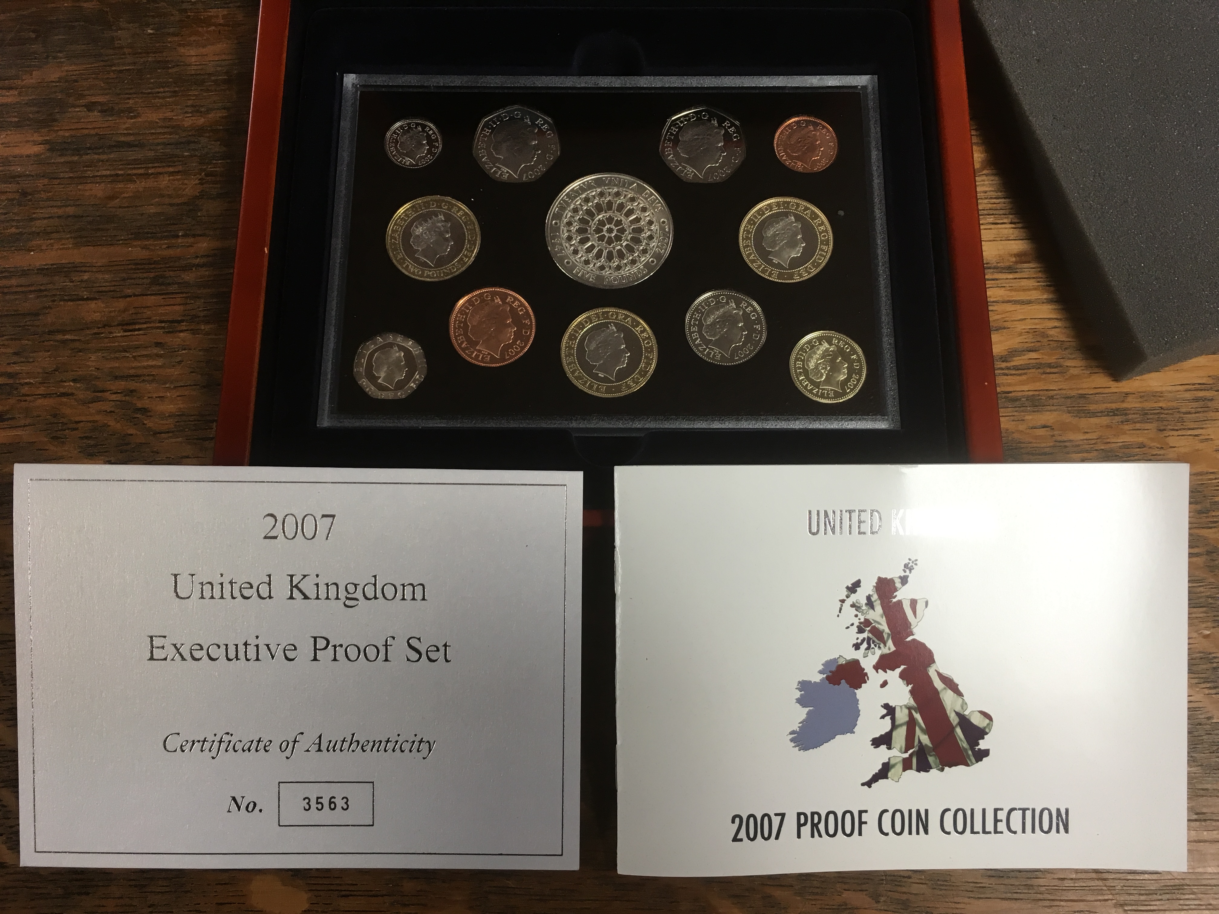 GB 2007 EXECUTIVE PROOF COIN SET IN BOX WITH CERTIFICATE - Image 6 of 6