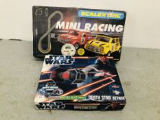 SCALEXTRIC MINI RACING (BOXED) PLUS MICRO SCALEXTRIC STAR WARS (BOXED)