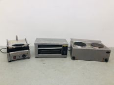 STAINLESS STEEL COUGAR CATERING ELECTRIC TWIN HOT PLATE,