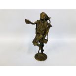 BRONZE SCULPTURE "BEGGAR" BURKINA FASO HEIGHT 31CM.