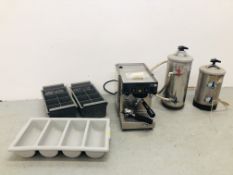 MAGISTER CATERING COFFEE MACHINE (SELF CONTAINED WATER RESERVOIR) AND TWO COMMERCIAL WATER