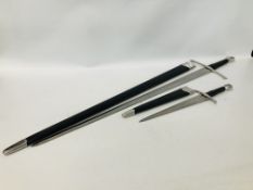 REPRODUCTION DISPLAY SWORD IN SHEATH WITH MATCHING DAGGER - NO POSTAGE,