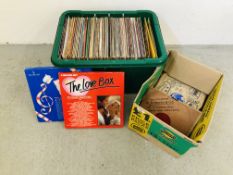 COLLECTION OF ASSORTED VINTAGE RECORDS TO INCLUDE IMPERIAL ETC PLUS BOX OF RECORDS TO INCLUDE