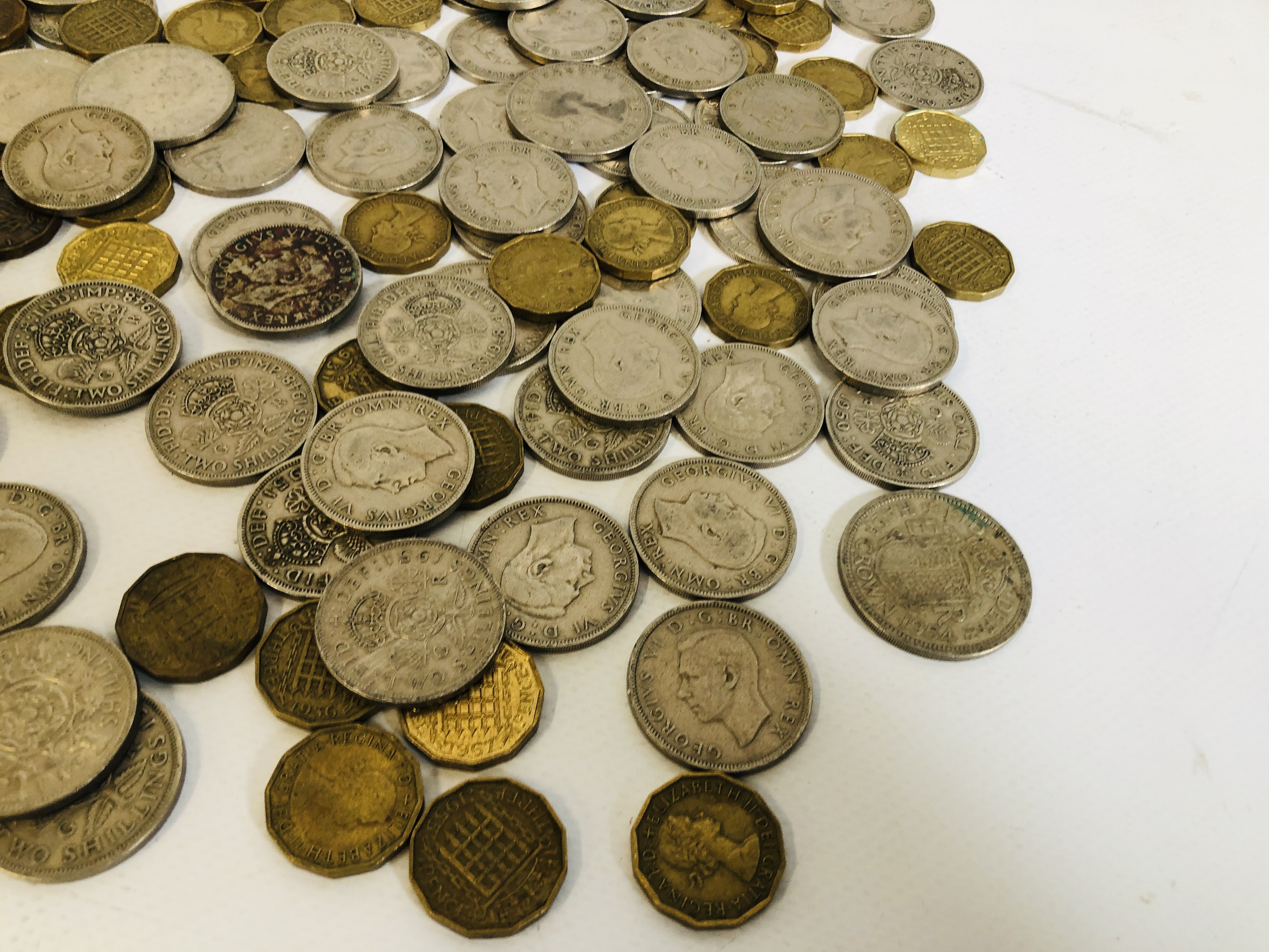 5ML BOX OF HALF CROWNS, TWO SHILLINGS AND THREE PENCE COINS. - Image 6 of 6