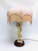 FLORENCE GIUSEPPE ARMANI LIMITED EDITION 7500 "1992" DATED AND PALE PINK FRINGED SHADE.
