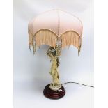 FLORENCE GIUSEPPE ARMANI LIMITED EDITION 7500 "1992" DATED AND PALE PINK FRINGED SHADE.