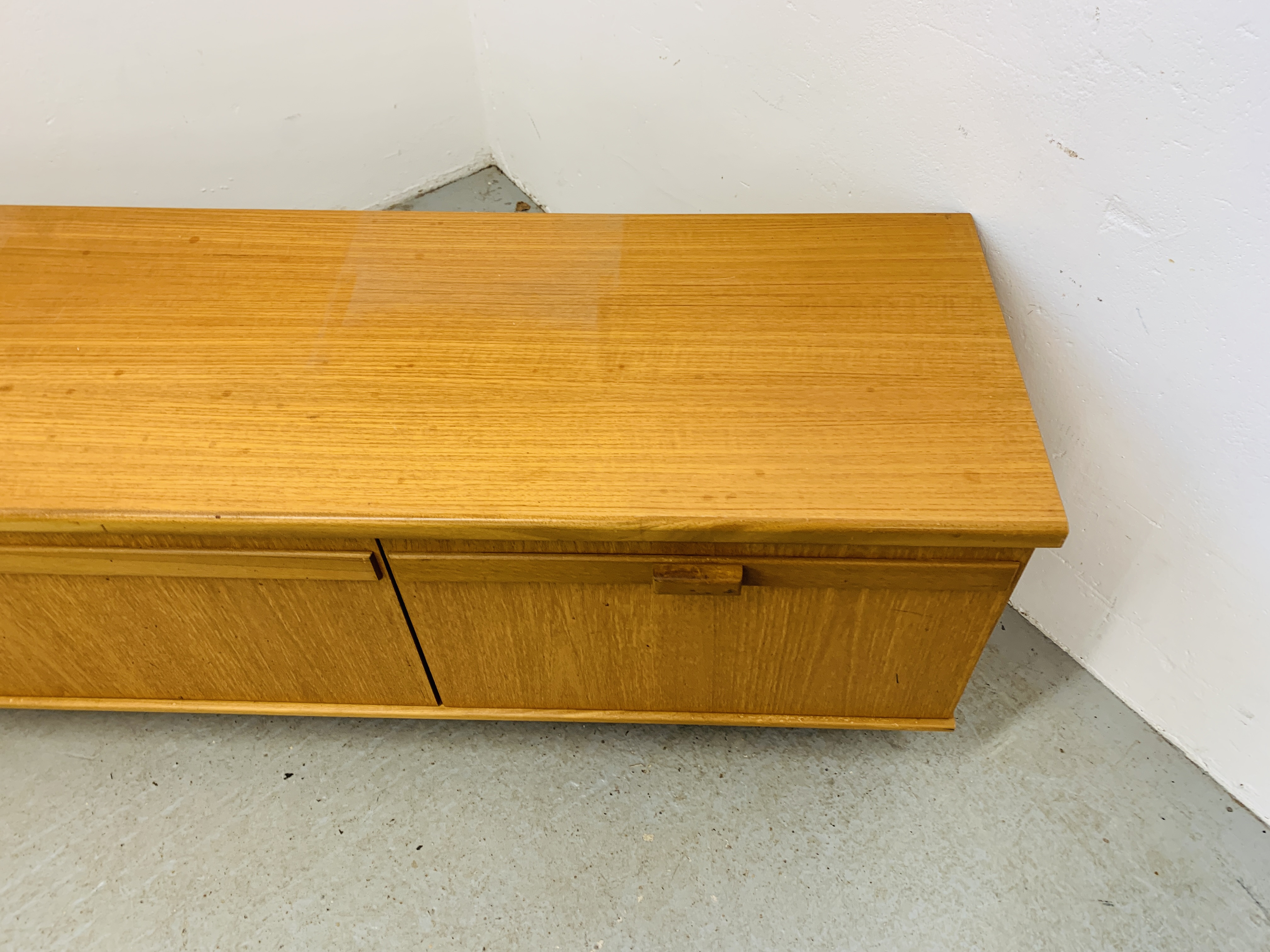 TWO MID CENTURY PORTWOOD FURNITURE LOW LEVEL TEAK FINISH SIDEBOARDS + TWO GRADUATED TEAK FINISH - Image 7 of 11