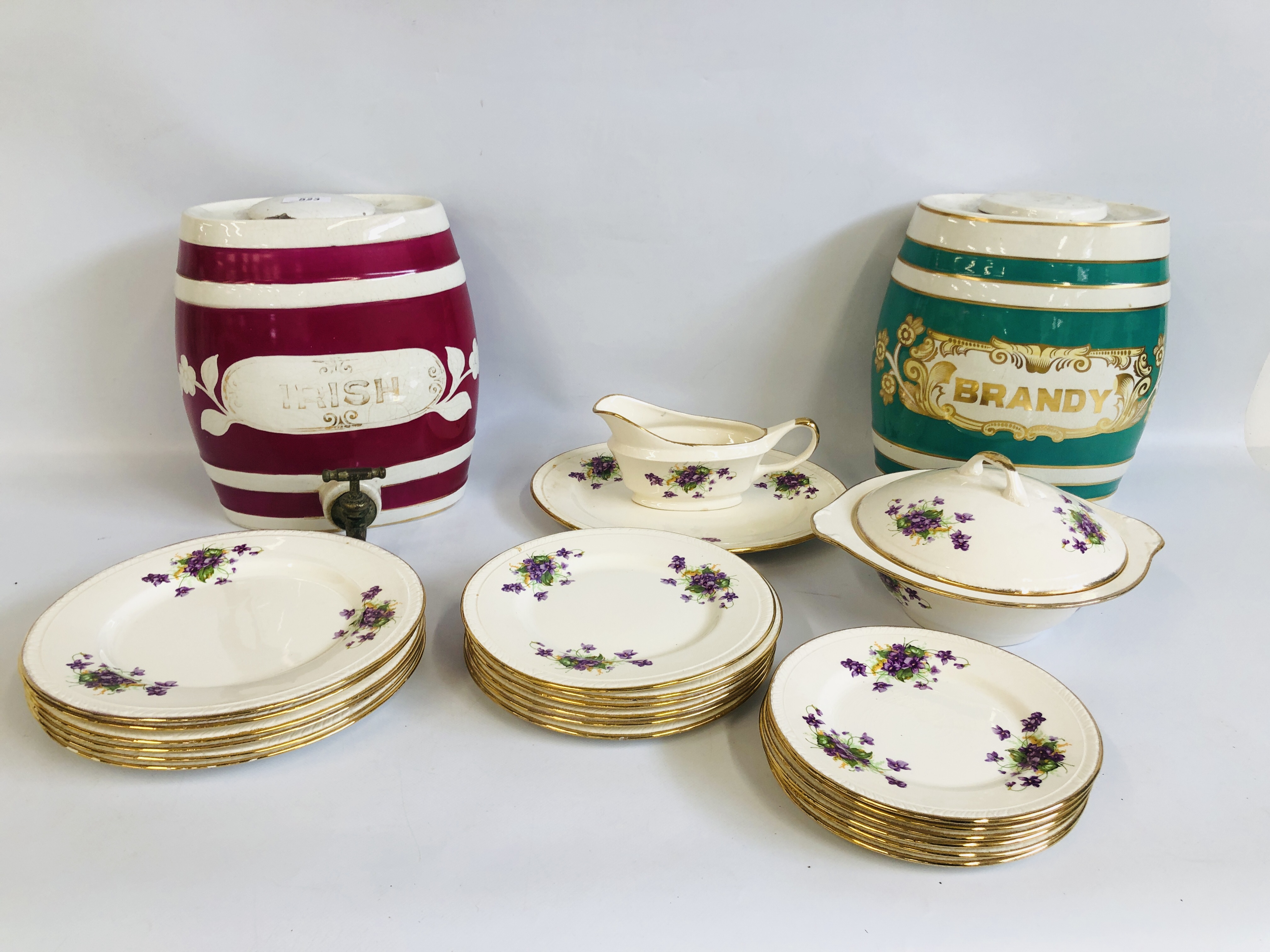 SET OF ROYAL TUDOR WARE FLORAL DECORATED DINNER WARE