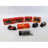 COLLECTION OF NINE 00 GAUGE ROLLING STOCK AND ENGINE INCLUDING SOME BOXED HORNBY