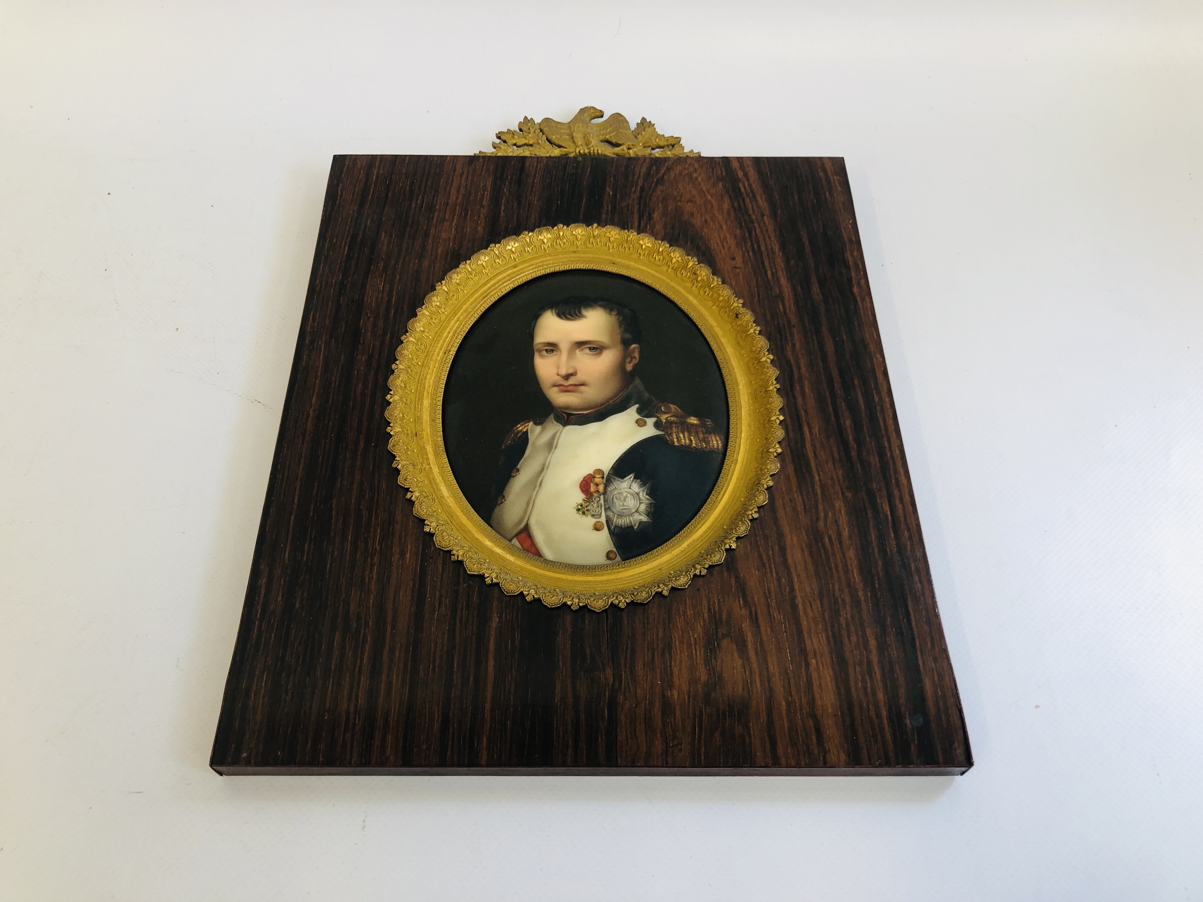 AN OVAL ENAMELLED PLAQUE OF NAPOLEON BY J.