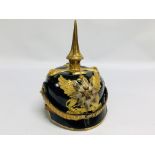 A PRUSSIAN IMPERIAL BADEN OFFICERS SPIKE HELMET FOR A DRAGONER,