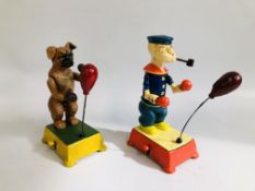 (R) BOXING POPEYE AND DOG FIGURES