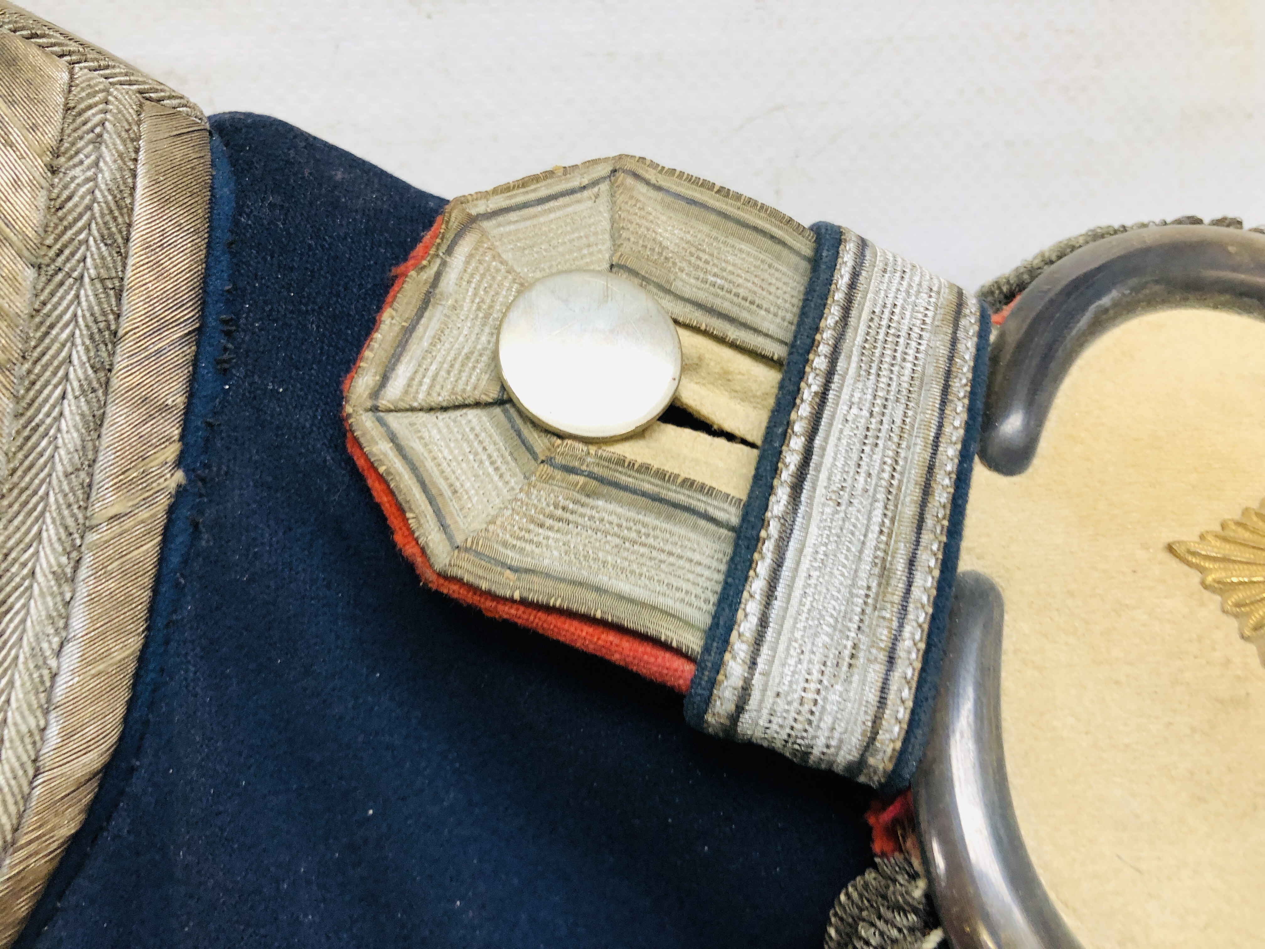 A GERMAN INFANTRY OFFICERS JACKET IN NAVY CLOTH, - Image 10 of 32