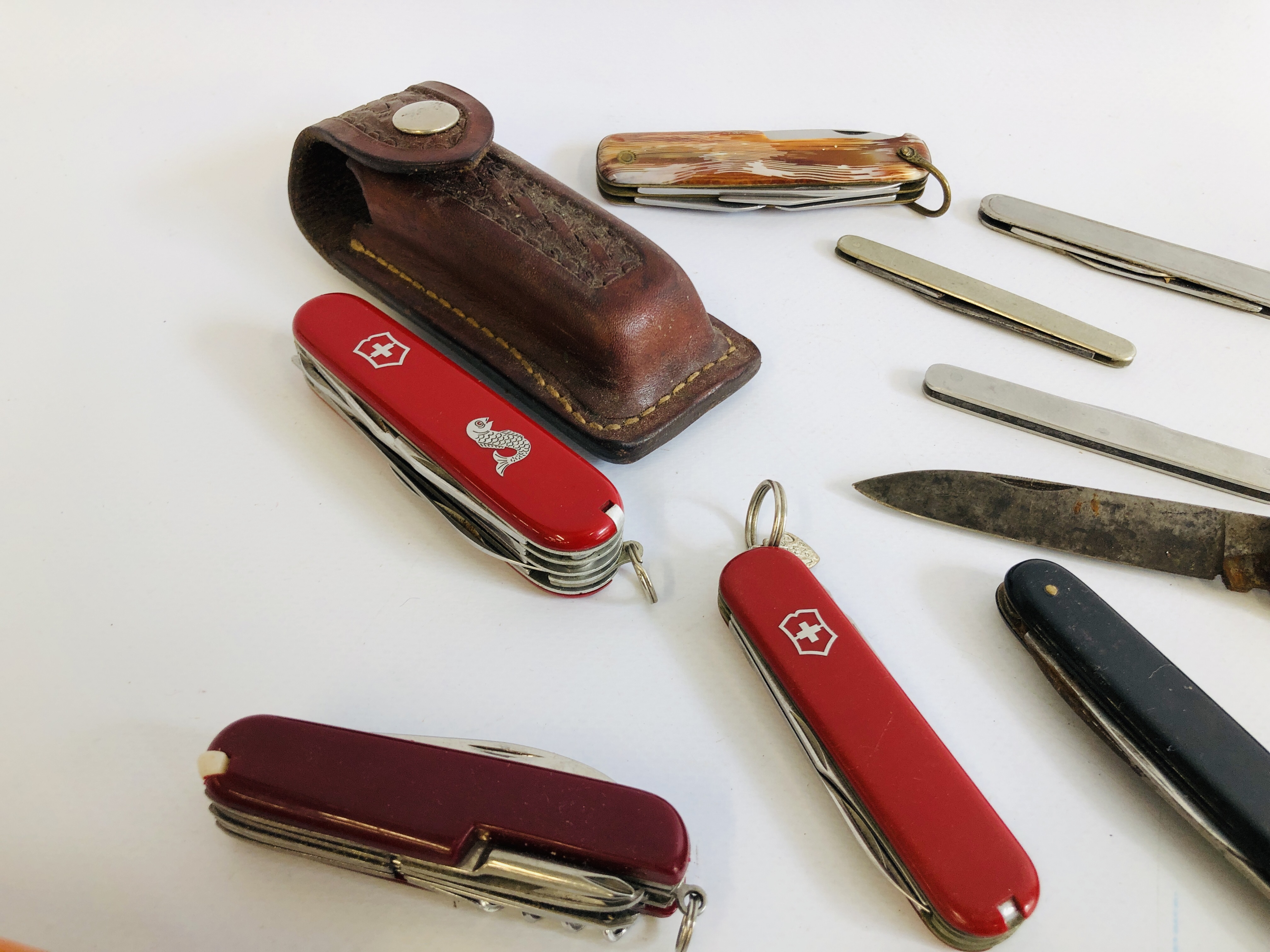 COLLECTION OF ASSORTED POCKET KNIVES TO INCLUDE MANY VINTAGE HORN HANDLED, ETC. - Image 5 of 10