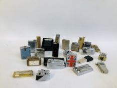 COLLECTION OF ASSORTED LIGHTERS TO INCLUDE MANY VINTAGE RONSON, ETC.