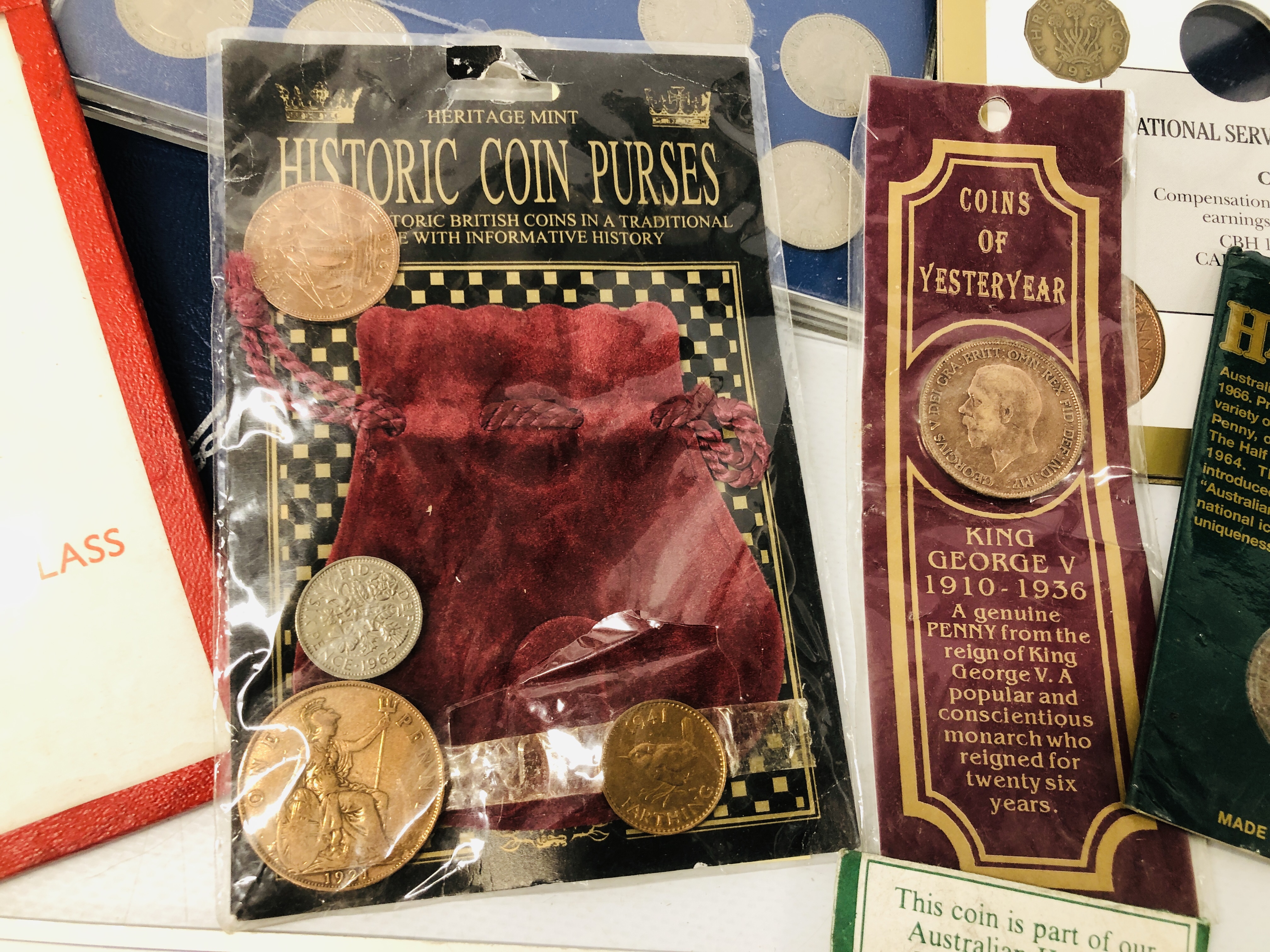 BASKET OF 24 WHITMAN COIN FOLDER ALONG WITH VARIOUS OTHER COINAGE SOME SET, ETC. - Image 5 of 16