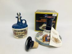 WADE BRITISH NAVY (1 LITRE SEALED) "PUSSERS RUM" NELSON'S SHIP DECANTER IN ORIGINAL PRESENTATION