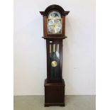 A REPRODUCTION WESTMINSTER CHIMING LONG CASE CLOCK THE DIAL MARKED W.G.