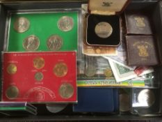 CASE OF MIXED COINS WITH ST.