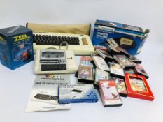 COMMODORE VC 20 AND MANUAL, COMMODORE CZN CASSETTE SERIAL NO.