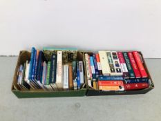 2 X BOXES OF ANTIQUE REFERENCE BOOKS, TWO IN MILLERS GUIDES ETC.