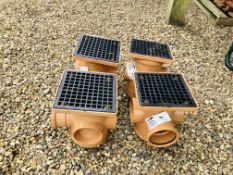 4 X 110MM SS BOTTLE GULLIES (AS NEW)