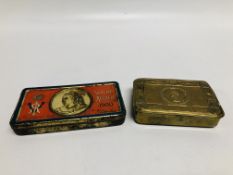 WW1 1914 PRINCESS MARY GIFT TIN ALONG WITH A BOER WAR QUEEN VICTORIA GIFT TIN