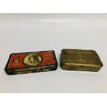 WW1 1914 PRINCESS MARY GIFT TIN ALONG WITH A BOER WAR QUEEN VICTORIA GIFT TIN