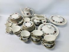 67 PIECES OF ROYAL DOULTON CAMELOT TABLEWARE TO INCLUDE TEA CUPS, PLATES, TUREENS, GRAVY BOAT,