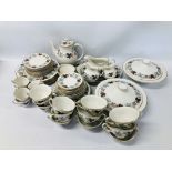 67 PIECES OF ROYAL DOULTON CAMELOT TABLEWARE TO INCLUDE TEA CUPS, PLATES, TUREENS, GRAVY BOAT,