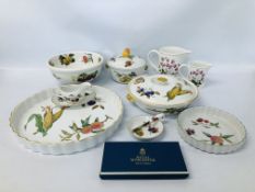 COLLECTION OF EIGHT PIECES OF ROYAL WORCESTER EVESHAM,