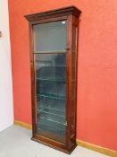 A C19th SHOP'S STANDING NARROW CABINET.