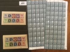 99 2ND CLASS STAMPS, ALSO 2 X 2003 WILDING MINISHEET.