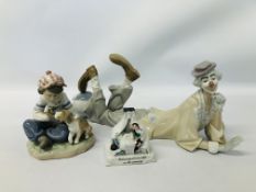 LLADRO CLOWN FIGURE IN LAYING POSE MY-22 H LENGTH 37CM.