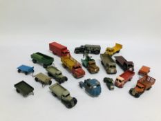COLLECTION OF ASSORTED VINTAGE "DINKY" DIE-CAST MODEL VEHICLES TO INCLUDE LEYLAND COMET,