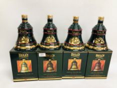 FOUR BELLS WADE WHISKY CHRISTMAS DECANTERS (70CL.