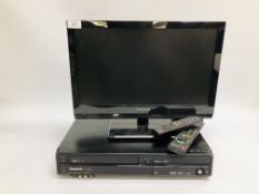 PANASONIC 19 INCH LCD TELEVISION MODEL TX - L19XM6B WIRH REMOTE CONTROL ALONG WITH A PANASONIC DVD