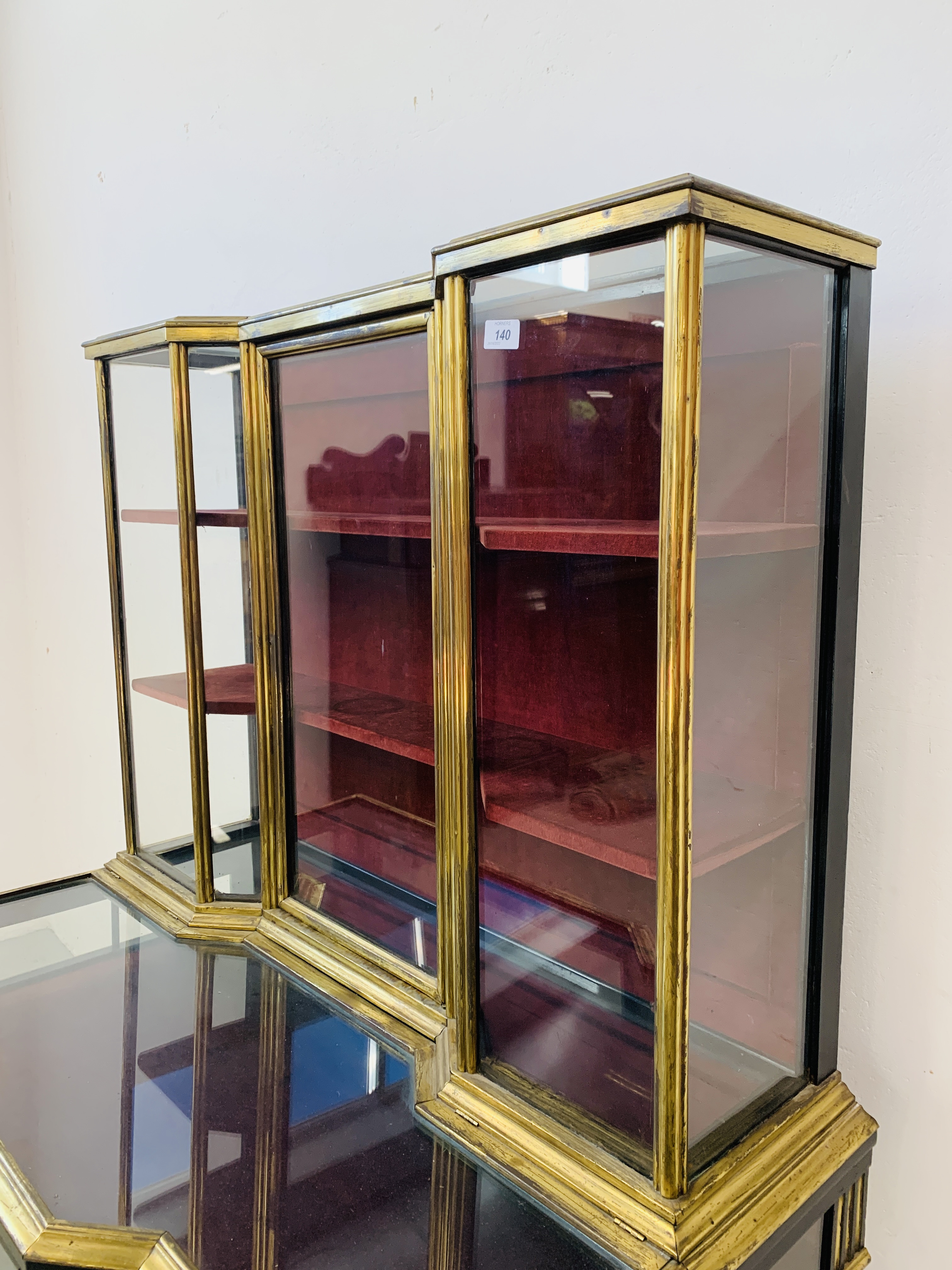 A C19th FRENCH BRASS AND EBONISED CABINET, THE TOP AND SIDES GLAZED, - Image 18 of 31