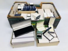 LARGE BOX OF ASSORTED MODERN JEWELLERY BOXES MANY IN UNUSED CONDITION, ETC.