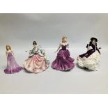 4 X ROYAL DOULTON FIGURINES TO INCLUDE CHRISTMAS DAY 2004 HN 4558, VICTORIA HN 4623,