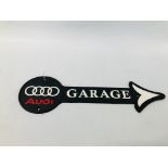 (R) AUDI GARAGE ARROW SIGN