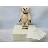 A BOXED STEIFF NICHOLAS BEAR - CREAM 35CM. LIMITED EDITION NO.