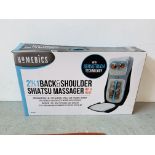 HOMEDICS 2 IN 1 BACK AND SHOULDER SHIATSU MASSAGER - SOLD AS SEEN