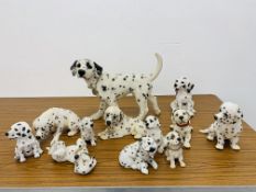 COLLECTION OF 12 DALMATION DOG ORNAMENTS