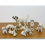 COLLECTION OF 12 DALMATION DOG ORNAMENTS