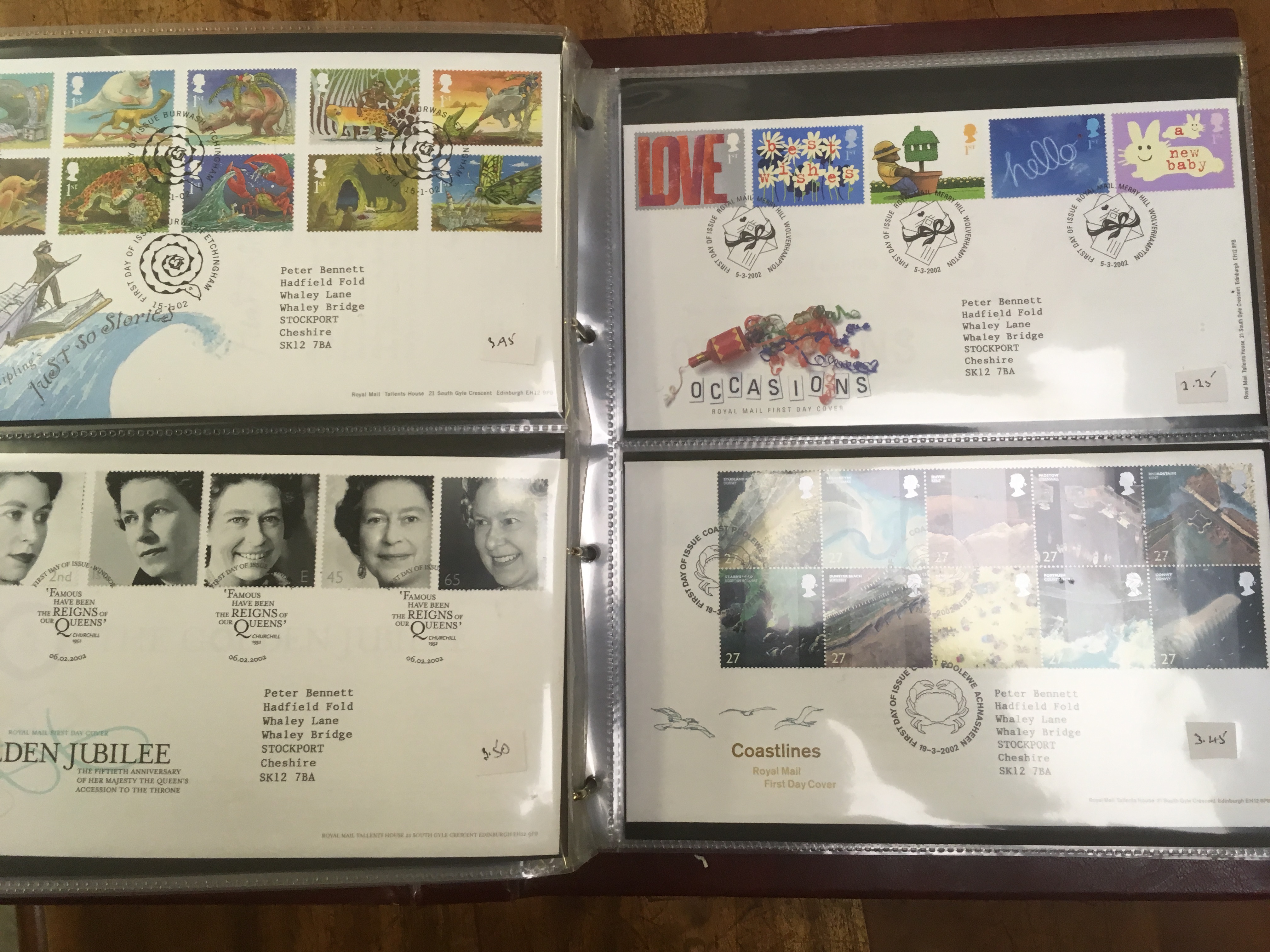 TUB WITH GB FIRST DAY COVERS TO ABOUT 2003 IN THREE ROYAL MAIL ALBUMS, - Image 3 of 4