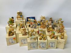 COLLECTION OF CHERISHED TEDDY BEAR COLLECTORS ORNAMENTS (BOXED) APPROX 30.